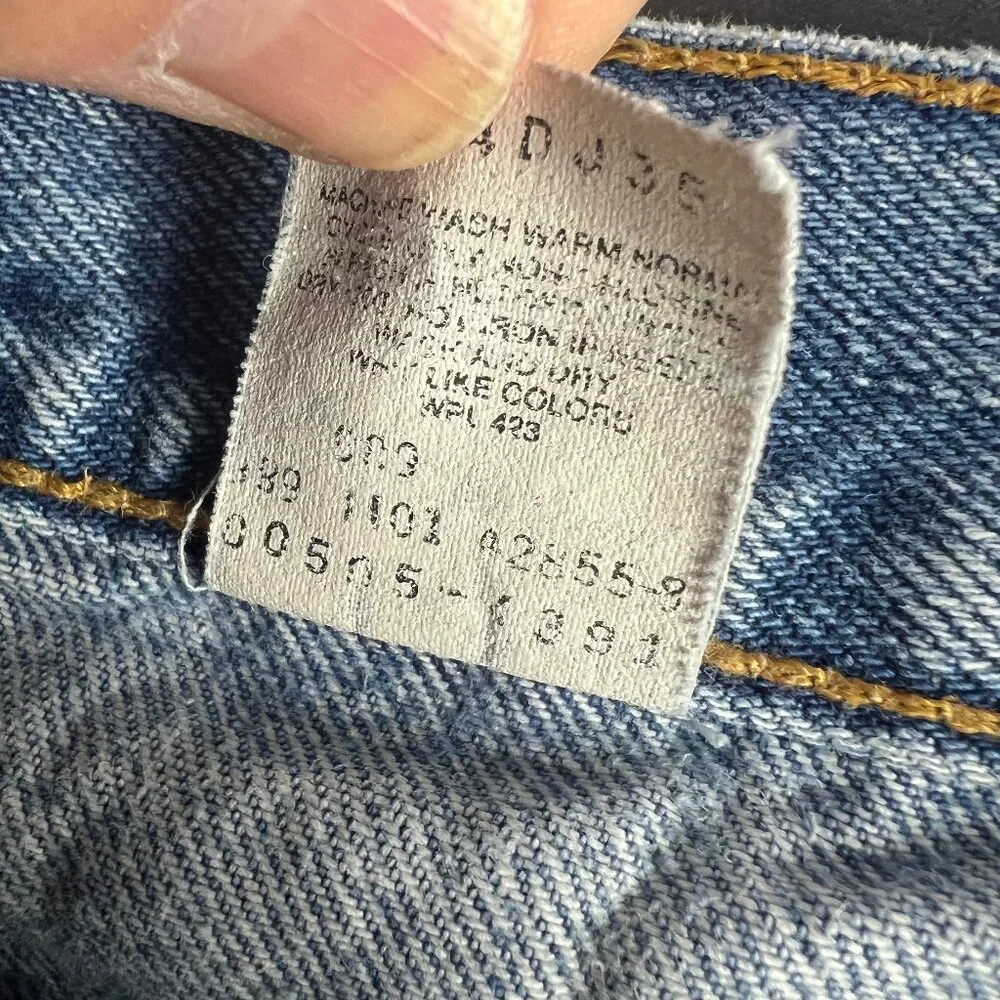 Y2K Levi's Jean Shorts Mens 34* 505 Blue Faded Cut Off Cotton Denim Jorts Tag 36